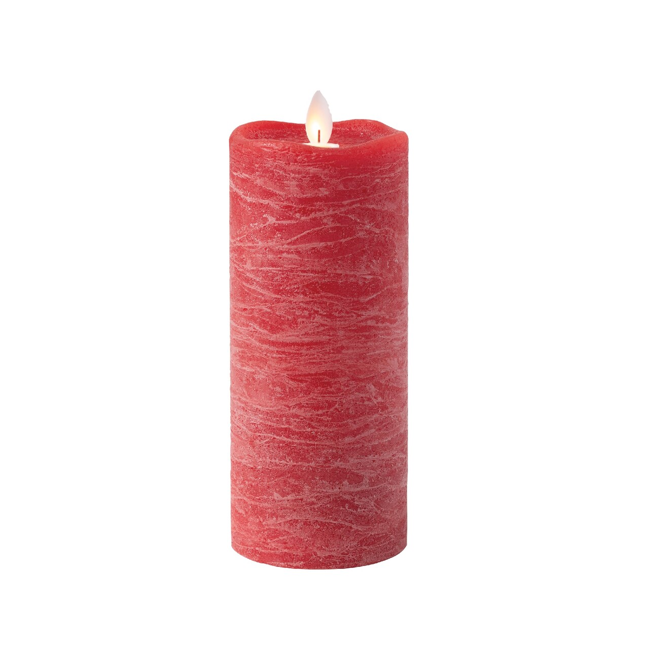 Whitehurst Battery Operated Flameless LED Pillar Candle - 7" - Red